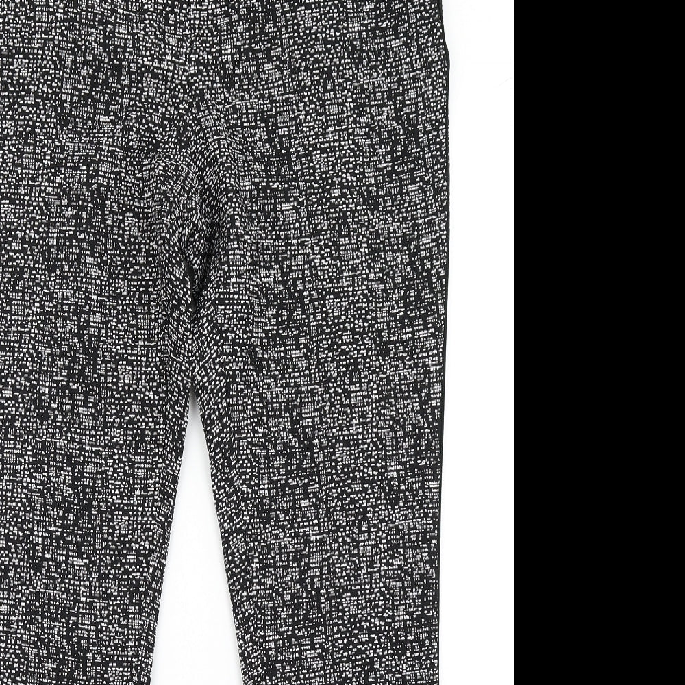 TU Womens Black Check  Dress Pants Trousers Size 12 L29 in