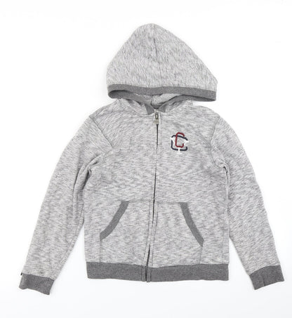 Z Boys Grey   Full Zip Hoodie Size 8 Years