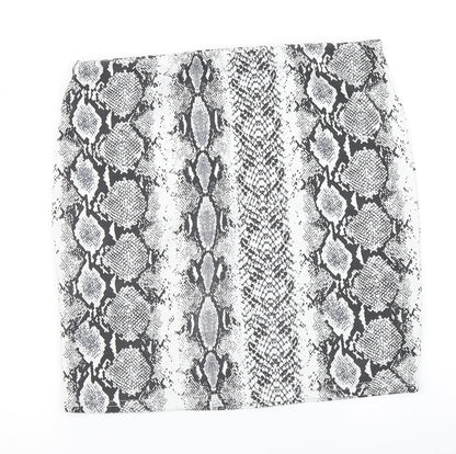 New Look Womens Green Animal Print  A-Line Skirt Size 12