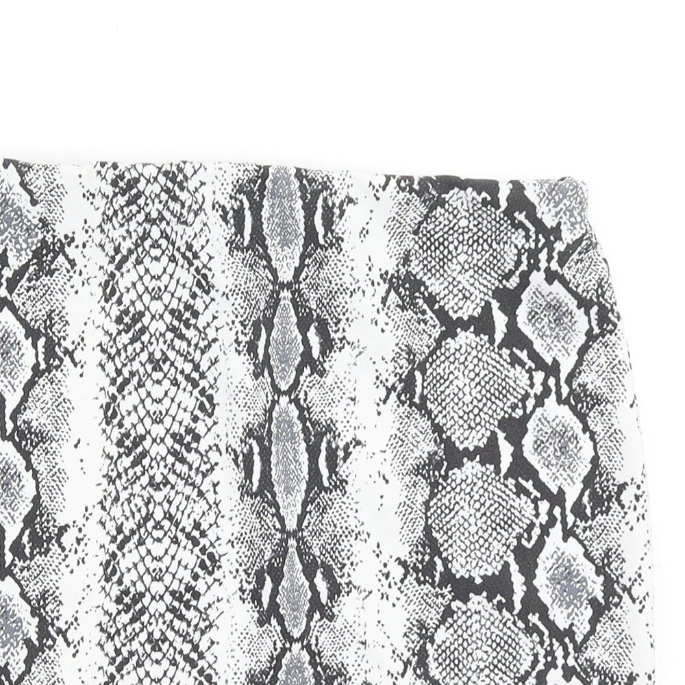 New Look Womens Green Animal Print  A-Line Skirt Size 12