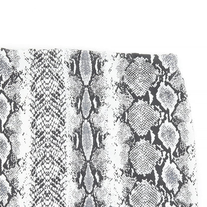 New Look Womens Green Animal Print  A-Line Skirt Size 12