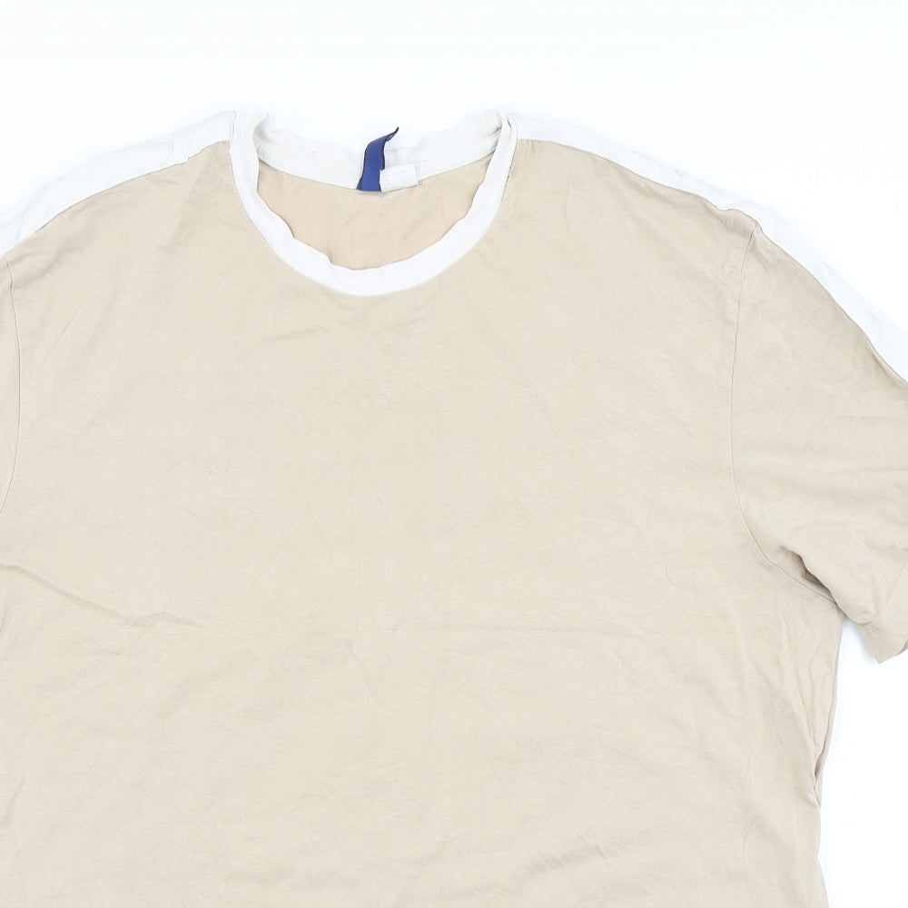 Mens UK Size L Divided Brown  T-Shirt