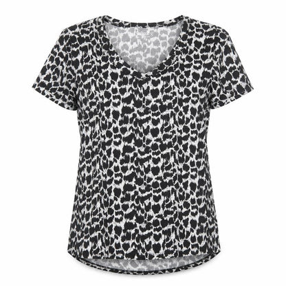 Womens UK Size 8 Nutmeg Black Basic T-Shirt