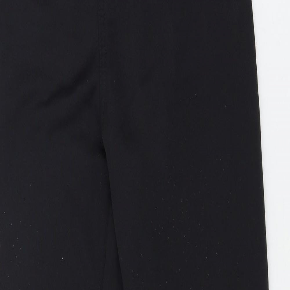 Fashion Womens Black  Jersey Capri Leggings Size S L27 in
