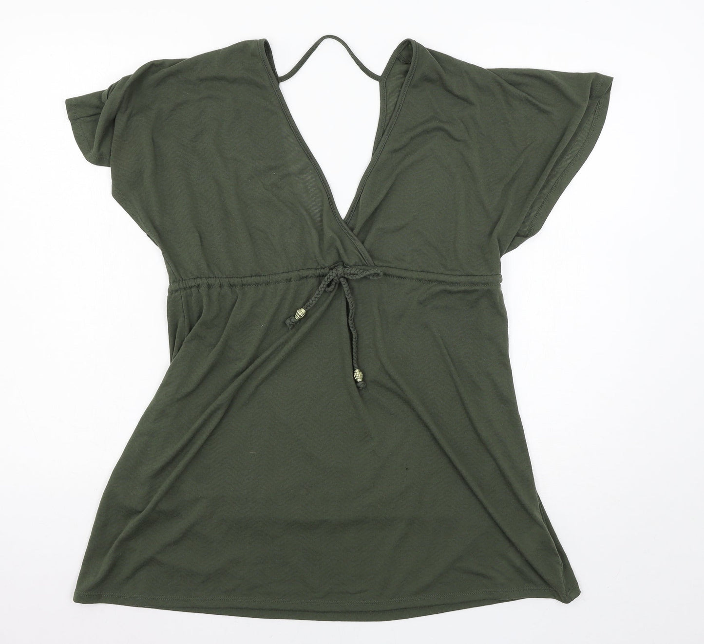 Womens UK Size S Atmosphere Green Basic T-Shirt