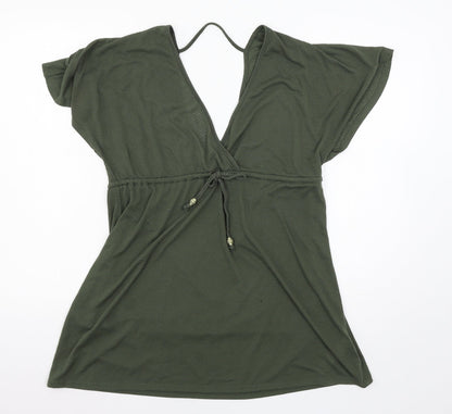 Womens UK Size S Atmosphere Green Basic T-Shirt