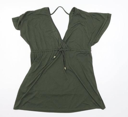 Womens UK Size S Atmosphere Green Basic T-Shirt