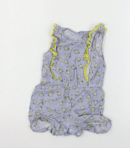 Primark Girls Blue Striped  Playsuit One-Piece Size 2-3 Years