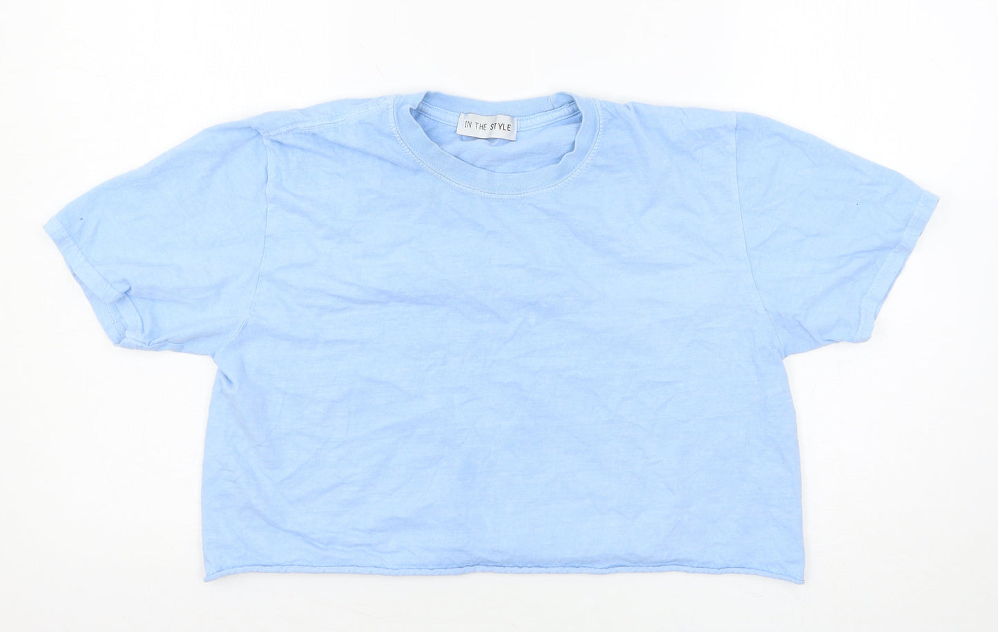 Womens UK Size M In the Style Blue Basic T-Shirt