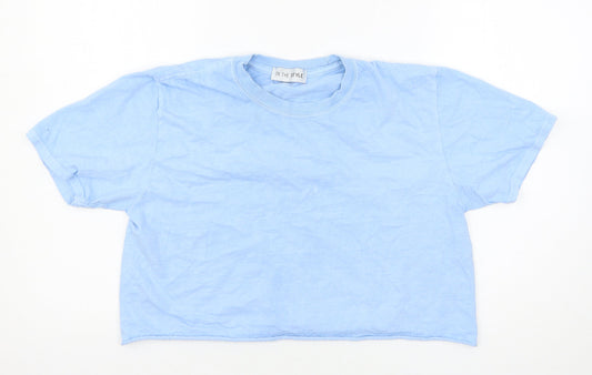 Womens UK Size M In the Style Blue Basic T-Shirt