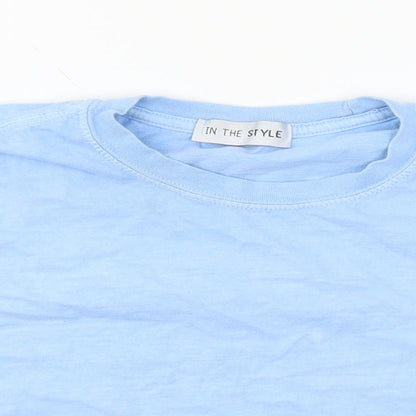 Womens UK Size M In the Style Blue Basic T-Shirt