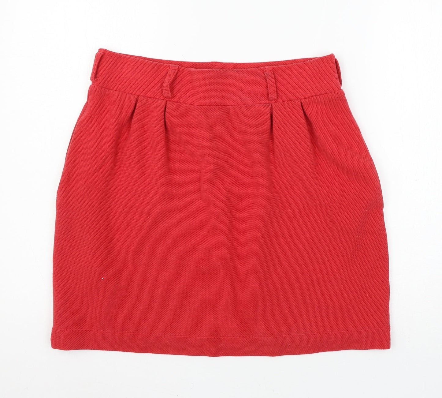 H&M Womens Red  Jersey A-Line Skirt Size L