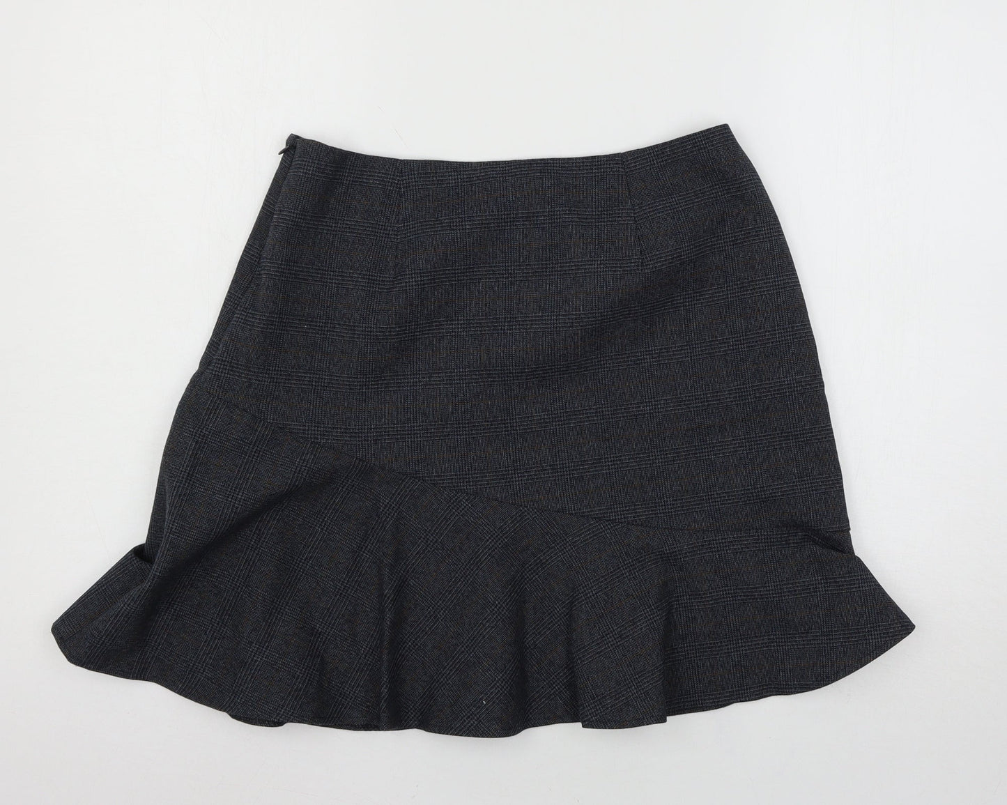 Marks and Spencer Womens Blue Plaid  Flare Skirt Size 28 in