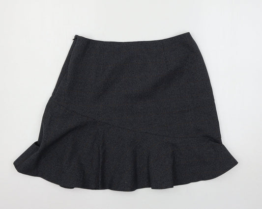 Marks and Spencer Womens Blue Plaid  Flare Skirt Size 28 in