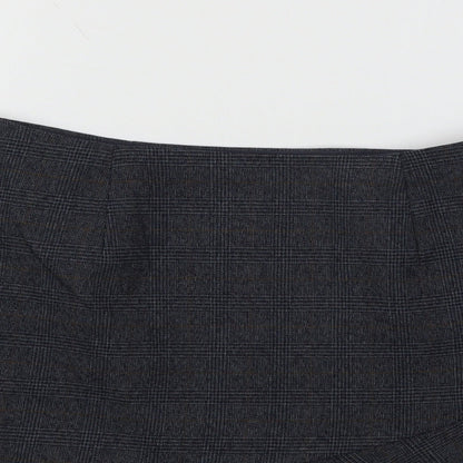Marks and Spencer Womens Blue Plaid  Flare Skirt Size 28 in