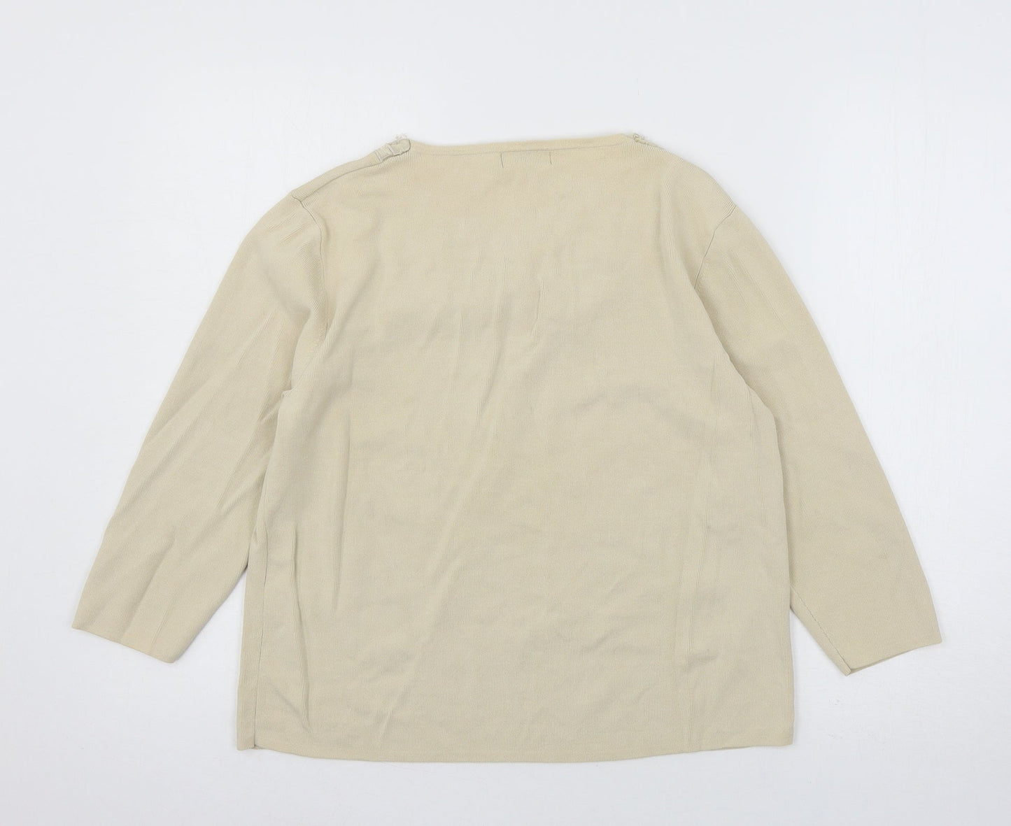 Womens UK Size M Talisa Ivory Basic T-Shirt