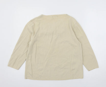 Womens UK Size M Talisa Ivory Basic T-Shirt
