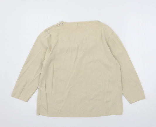 Womens UK Size M Talisa Ivory Basic T-Shirt