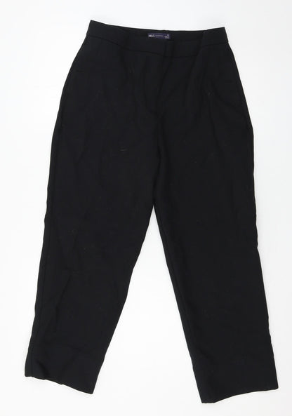 Womens UK Size 12 Marks and Spencer Regular Fit  Black Trousers