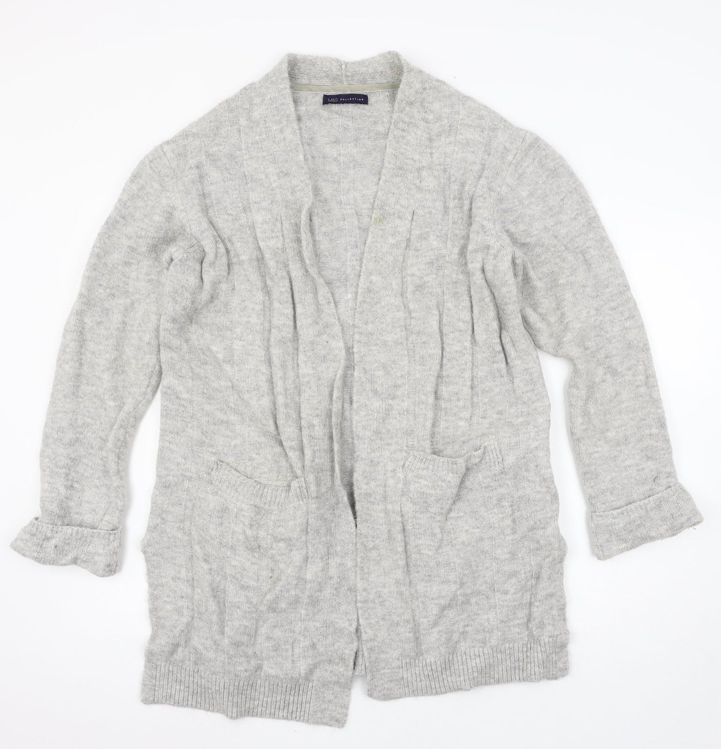 Womens UK Size M Marks and Spencer Grey Cardigan Jumper