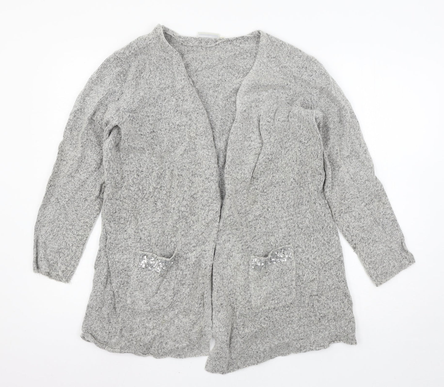 C&A Womens Grey  Knit Cardigan Jumper Size M