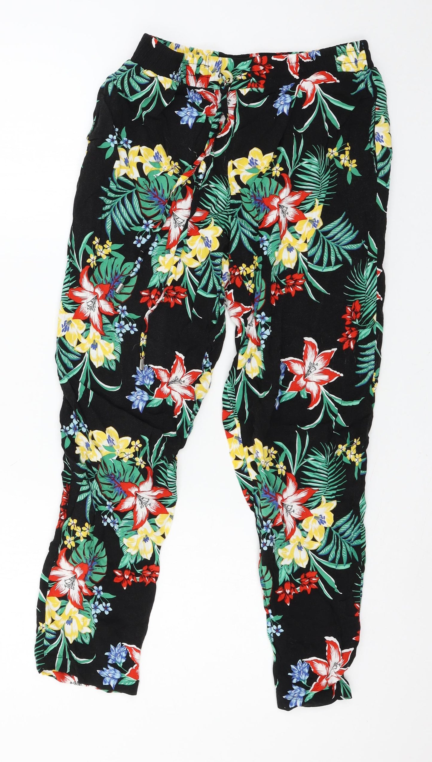 Womens UK Size 10 New Look Regular Fit  Black Trousers