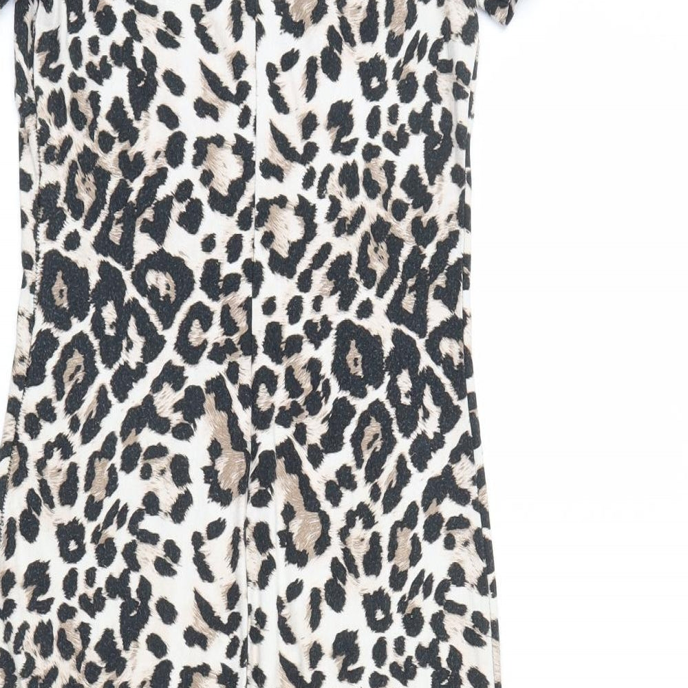 Dorothy Perkins Womens Brown Animal Print  Maxi  Size 8