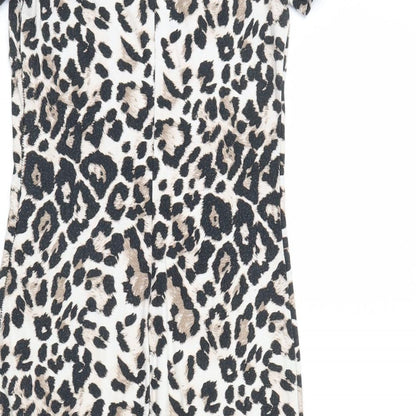Dorothy Perkins Womens Brown Animal Print  Maxi  Size 8