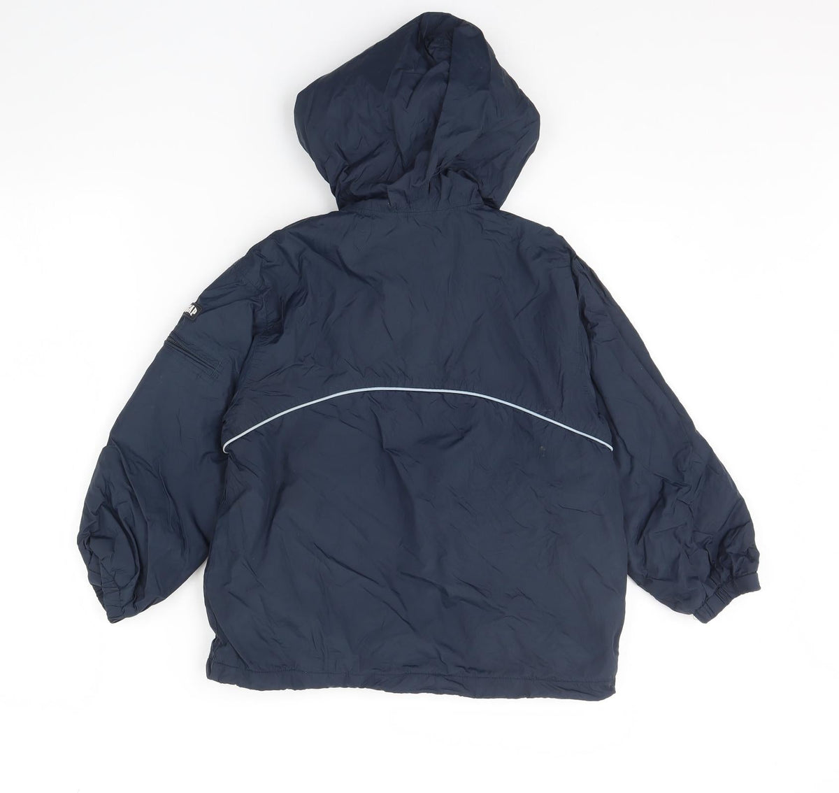 Back view of Gap boys’ blue jacket coat, size 5, years