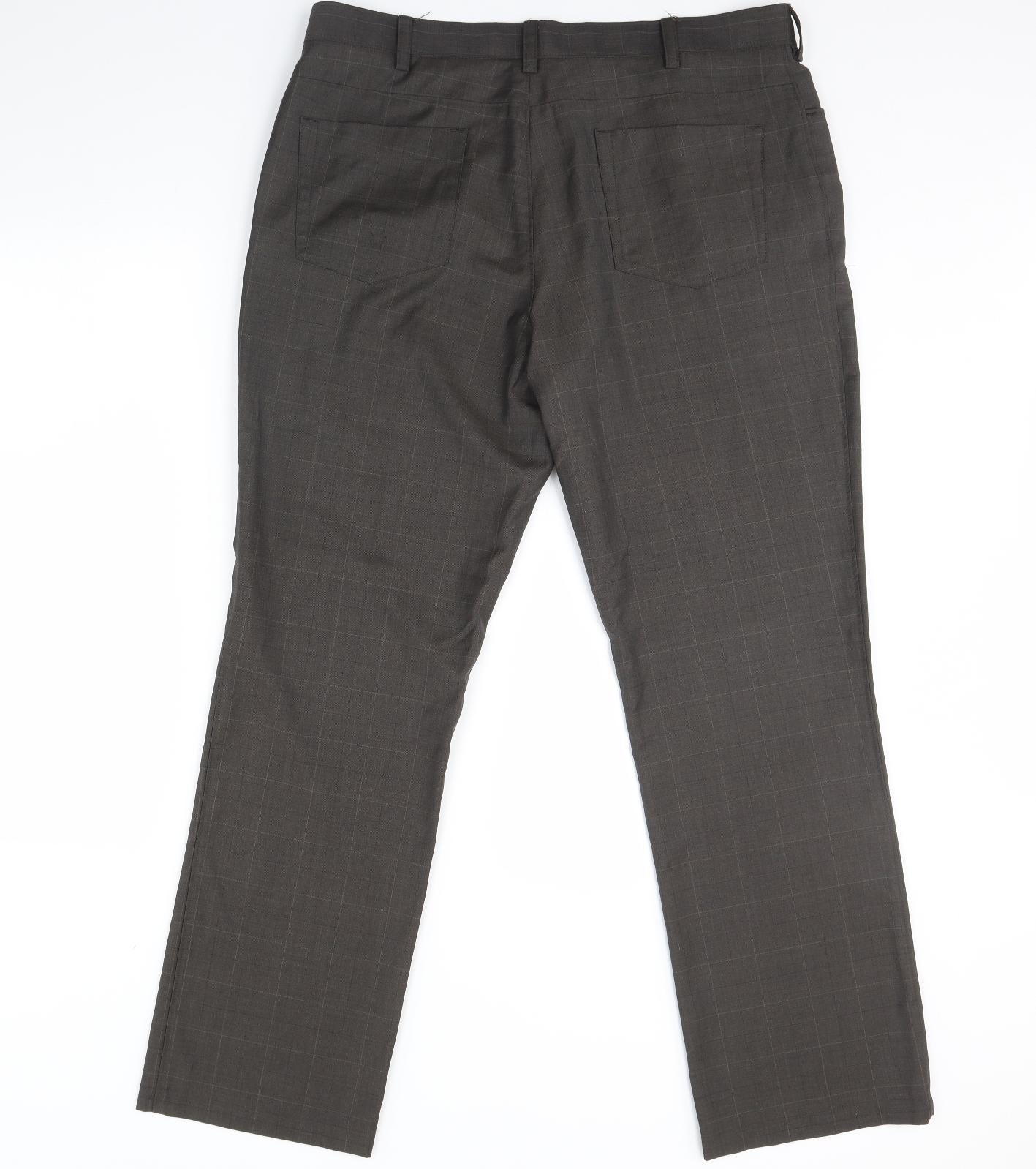 Preworn Mens Brown Striped  Trousers  Size 36 in L31 in