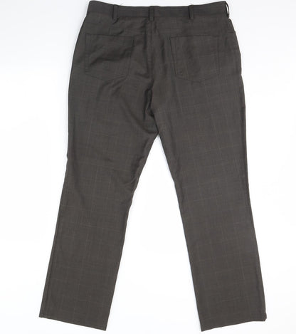 Preworn Mens Brown Striped  Trousers  Size 36 in L31 in