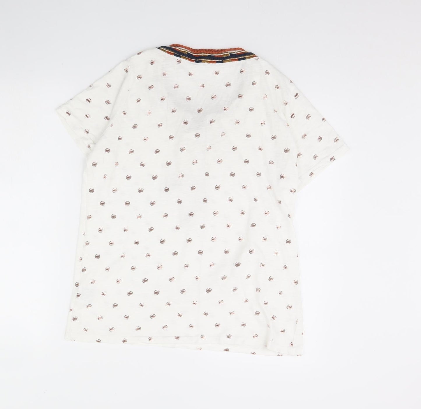 Womens UK Size M isle White Basic Blouse