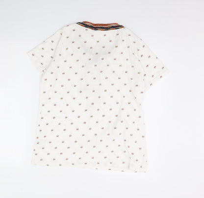 Womens UK Size M isle White Basic Blouse