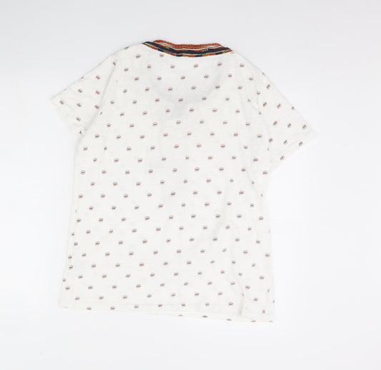 Womens UK Size M isle White Basic Blouse