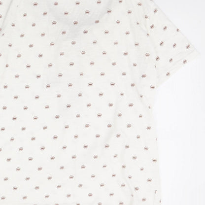 Womens UK Size M isle White Basic Blouse