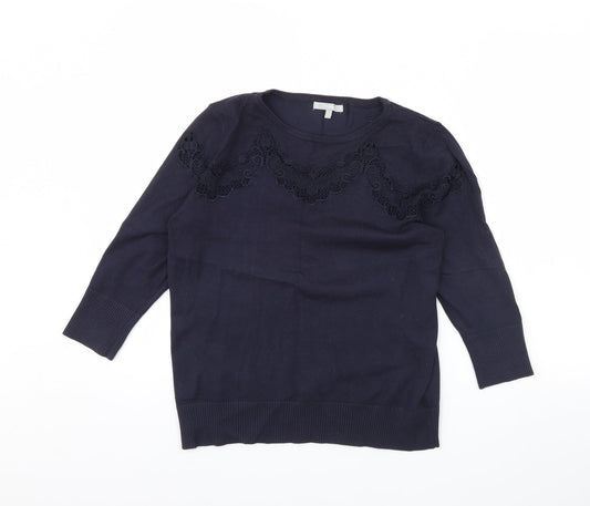 Womens UK Size 14 Per Una Blue Pullover Jumper