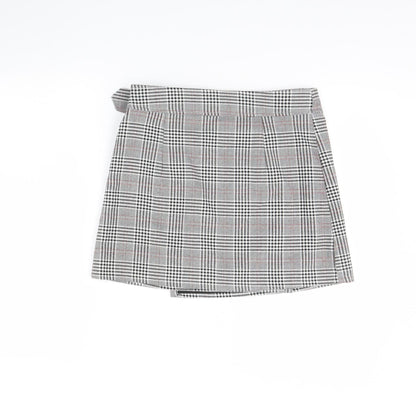 FOREVER 21 Womens Grey Plaid  Mini Skirt Size M