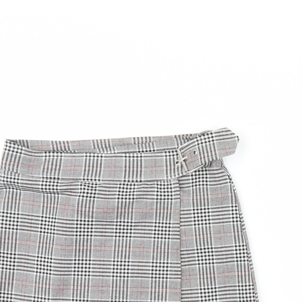 FOREVER 21 Womens Grey Plaid  Mini Skirt Size M