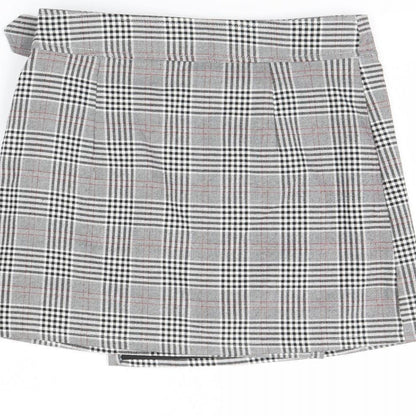 FOREVER 21 Womens Grey Plaid  Mini Skirt Size M