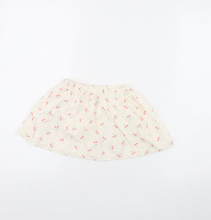 H&M Girls Ivory Spotted  Flare Skirt Size 12 Months