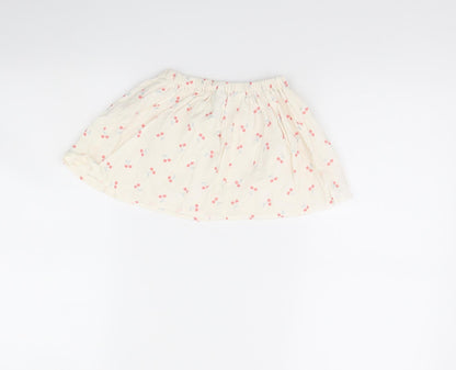 H&M Girls Ivory Spotted  Flare Skirt Size 12 Months