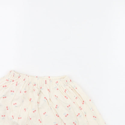 H&M Girls Ivory Spotted  Flare Skirt Size 12 Months