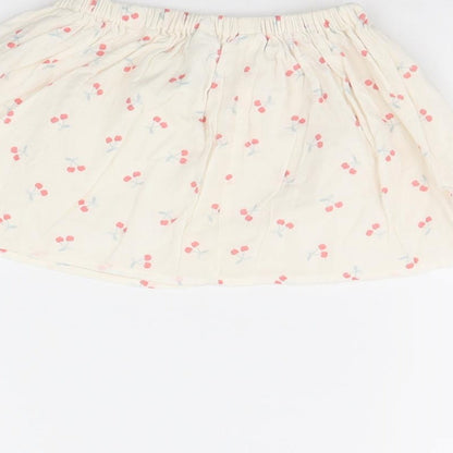 H&M Girls Ivory Spotted  Flare Skirt Size 12 Months
