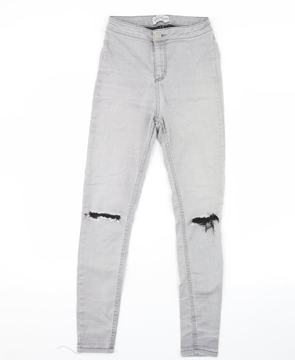 New Look Womens Grey  Denim Skinny Jeans Size 8 L30 in