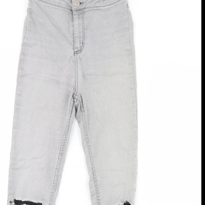 New Look Womens Grey  Denim Skinny Jeans Size 8 L30 in