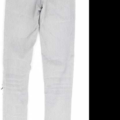 New Look Womens Grey  Denim Skinny Jeans Size 8 L30 in