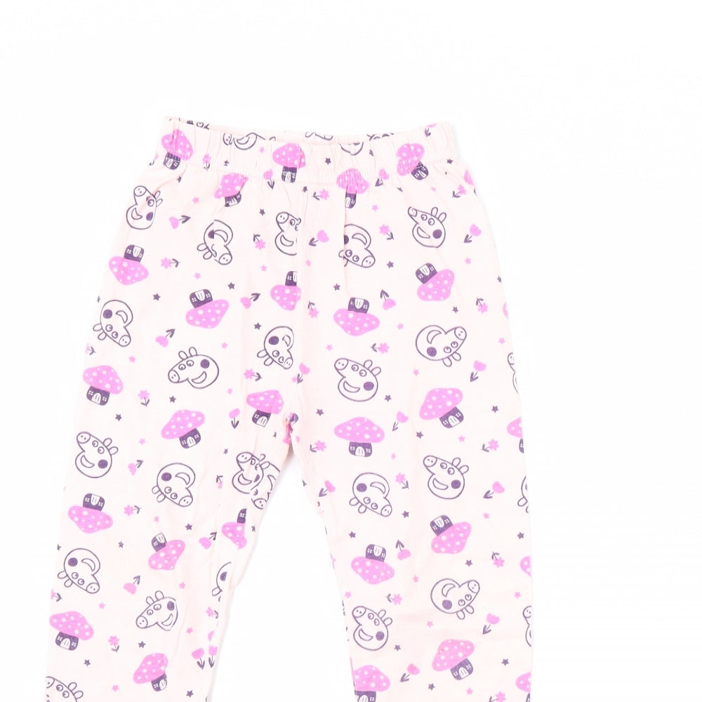Nutmeg Girls Pink Polka Dot  Cami Pyjama Pants Size 3 Years  - Peppa pig