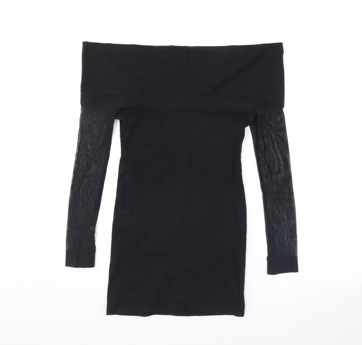 Additional front view of quonium women’s black mini, size UK 12