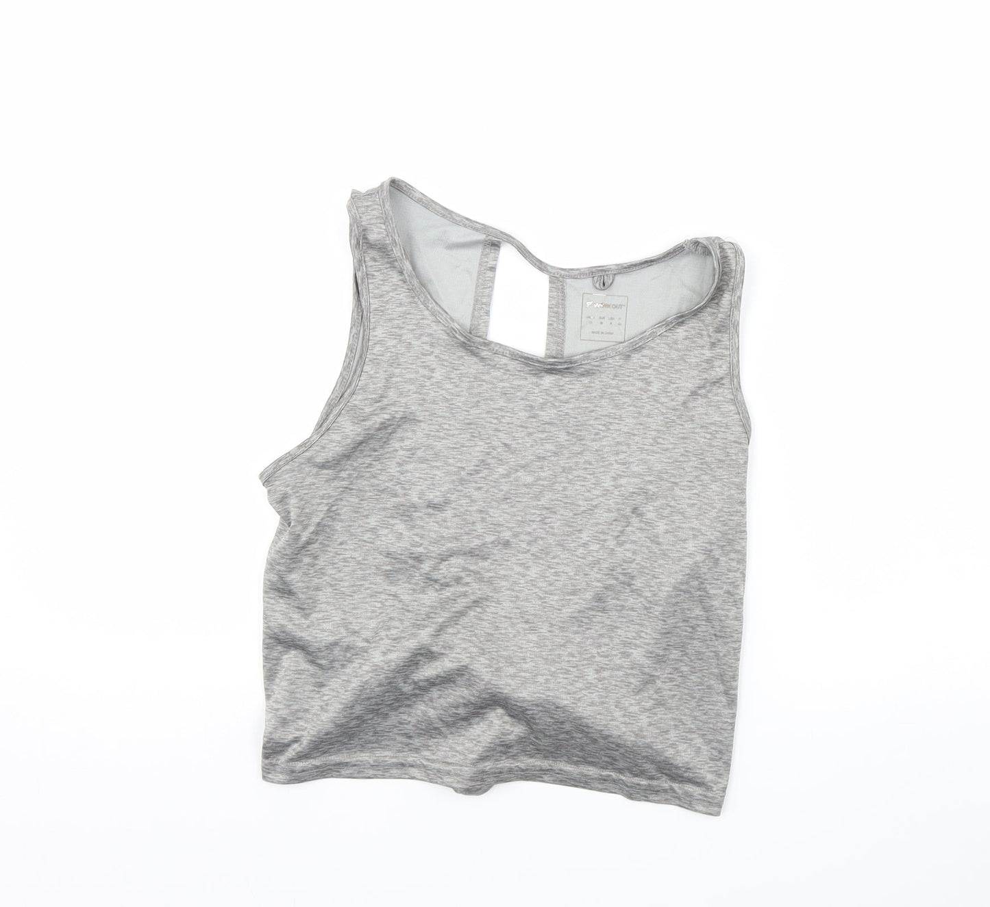 Womens UK Size 10 workout Grey Basic T-Shirt