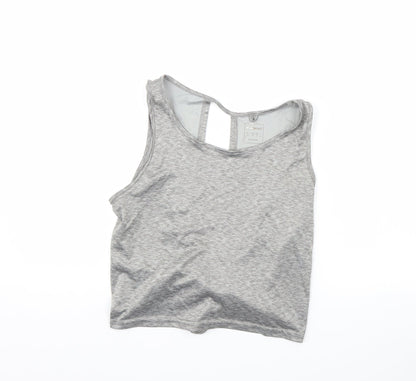 Womens UK Size 10 workout Grey Basic T-Shirt